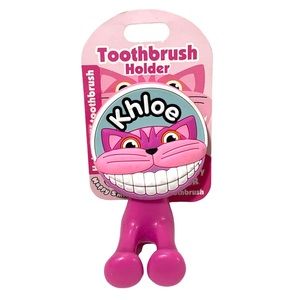Happy Smiles Personalized Kids Toothbrush Holder Khloe Cat Kitty